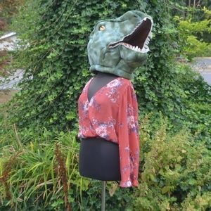 Arizona XXL Boho Cropped Floral Long Sleeve Top